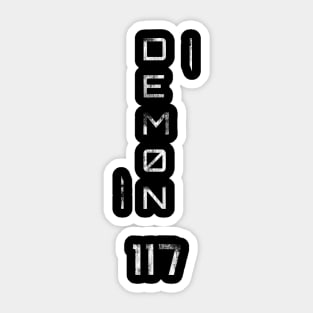 Minimalist Halo Demon 117 Sticker